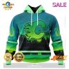 NHL Carolina Hurricanes Personalized New Design With Northern Lights Hoodie 3D