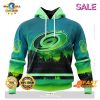 NHL Calgary Flames Personalized New Design With Northern Lights Hoodie 3D