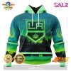 NHL Montreal Canadiens Personalized New Design With Northern Lights Hoodie 3D