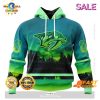 NHL Montreal Canadiens Personalized New Design With Northern Lights Hoodie 3D