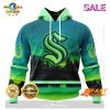 NHL San Jose Sharks Personalized New Design With Northern Lights Hoodie 3D