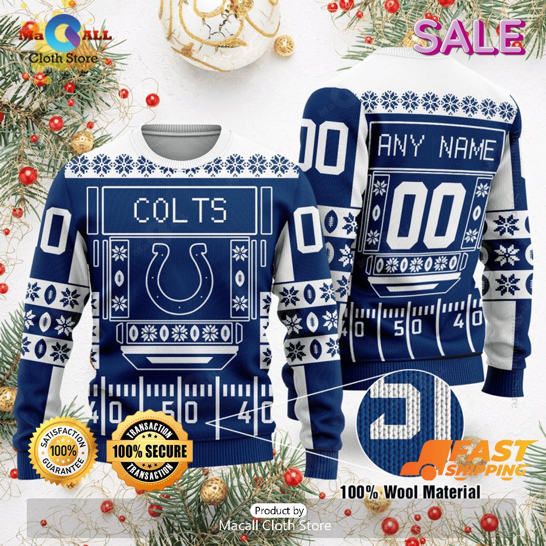 Personalized NFL Indianapolis Colts Gift Ugly Christmas Sweater Personalized NFL Indianapolis Colts Gift Ugly Christmas Sweater