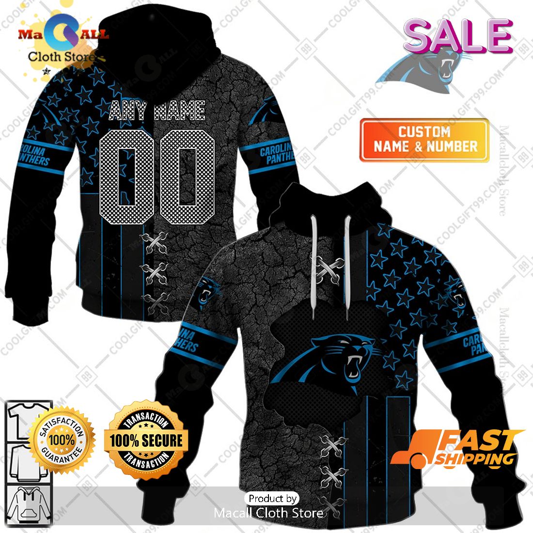 NFL Carolina Panthers Personalized Flag Special Design Zip Hoodie, Sweatshirt 3D NFL Carolina Panthers Personalized Flag Special Design Zip Hoodie, Sweatshirt 3D