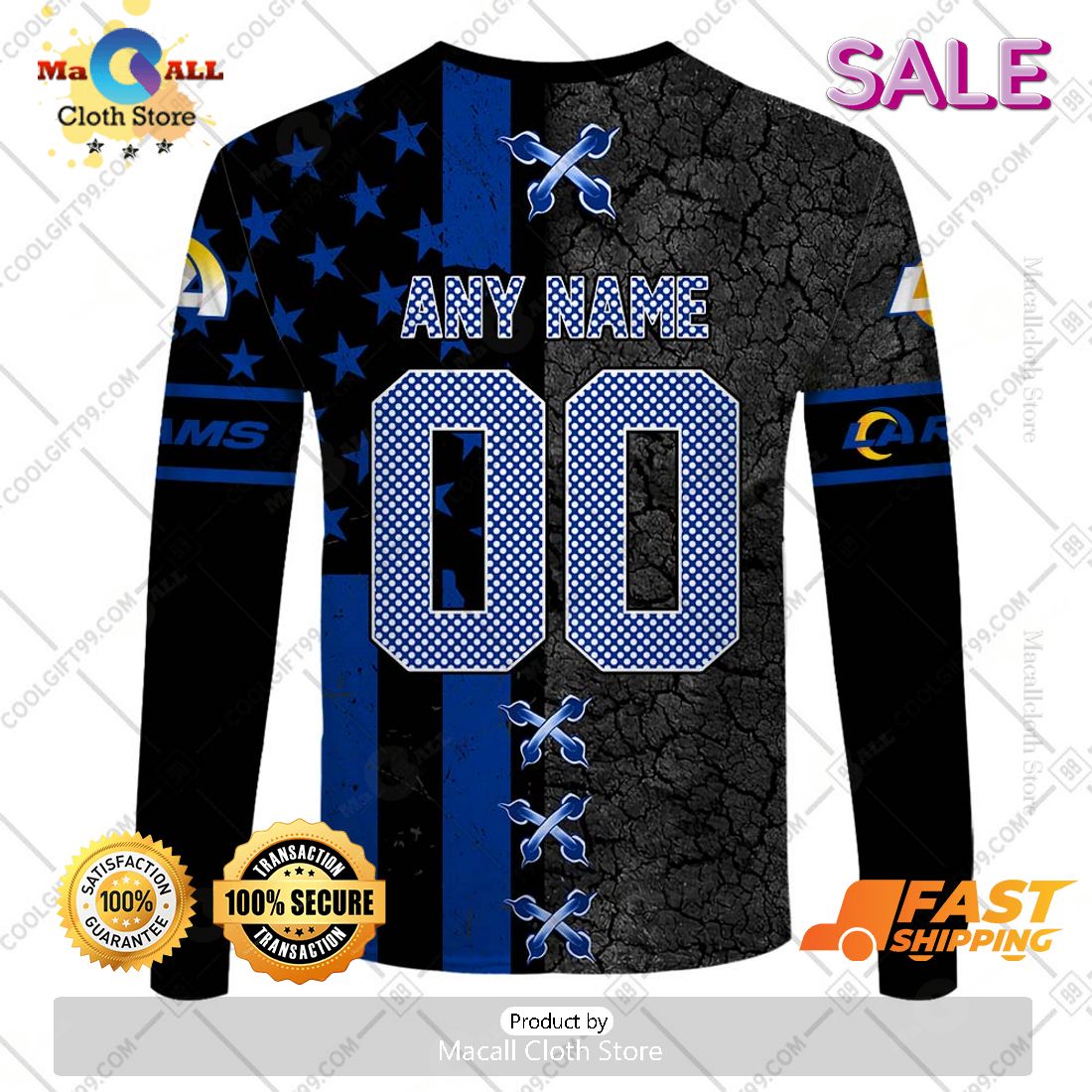 NFL Los Angeles Rams Personalized Flag Special Design Zip Hoodie, Sweatshirt 3D NFL Los Angeles Rams Personalized Flag Special Design Zip Hoodie, Sweatshirt 3D