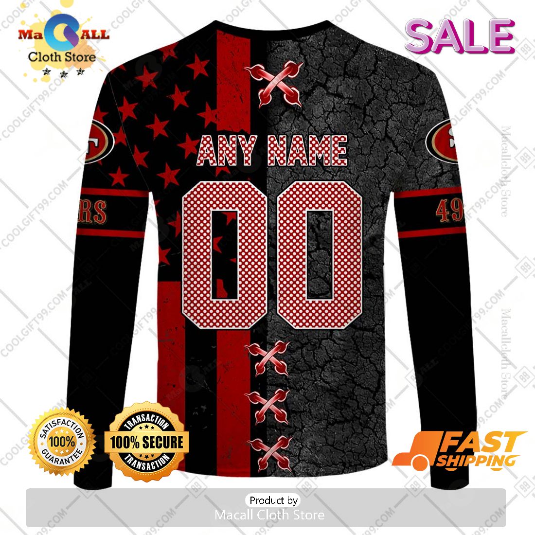 NFL San Francisco 49ers Personalized Flag Special Design Zip Hoodie, Sweatshirt 3D NFL San Francisco 49ers Personalized Flag Special Design Zip Hoodie, Sweatshirt 3D