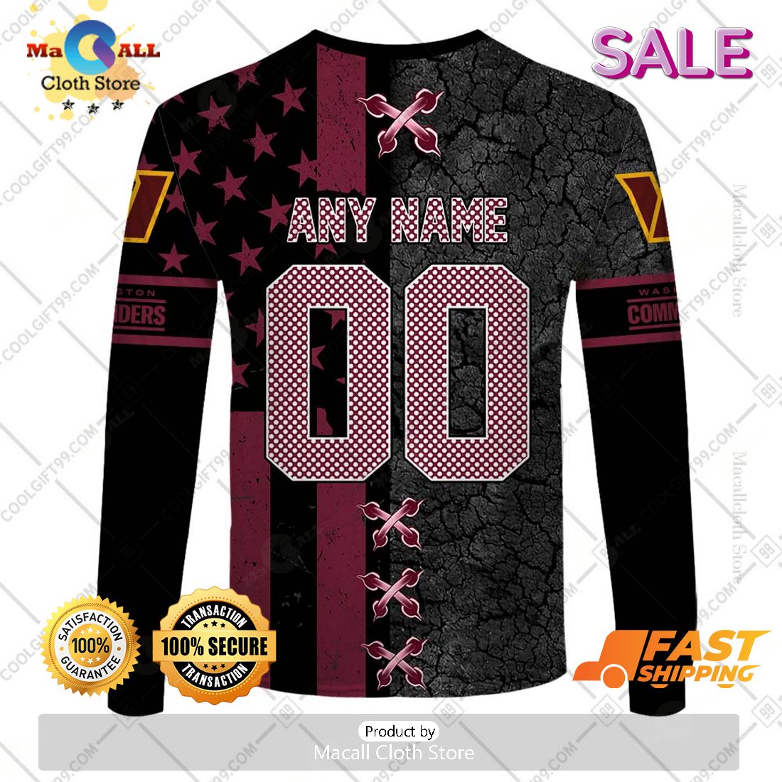 NFL Washington Commanders Personalized Flag Special Design Zip Hoodie, Sweatshirt 3D NFL Washington Commanders Personalized Flag Special Design Zip Hoodie, Sweatshirt 3D