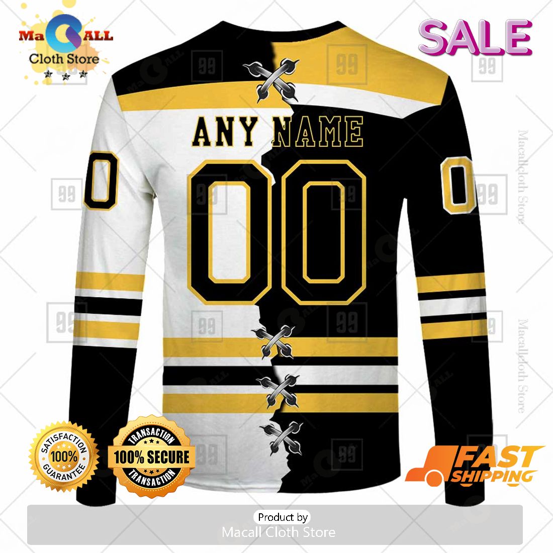 NHL Boston Bruins Personalized Broken Mix Jersey Style Zip Hoodie, Sweatshirt 3D NHL Boston Bruins Personalized Broken Mix Jersey Style Zip Hoodie, Sweatshirt 3D
