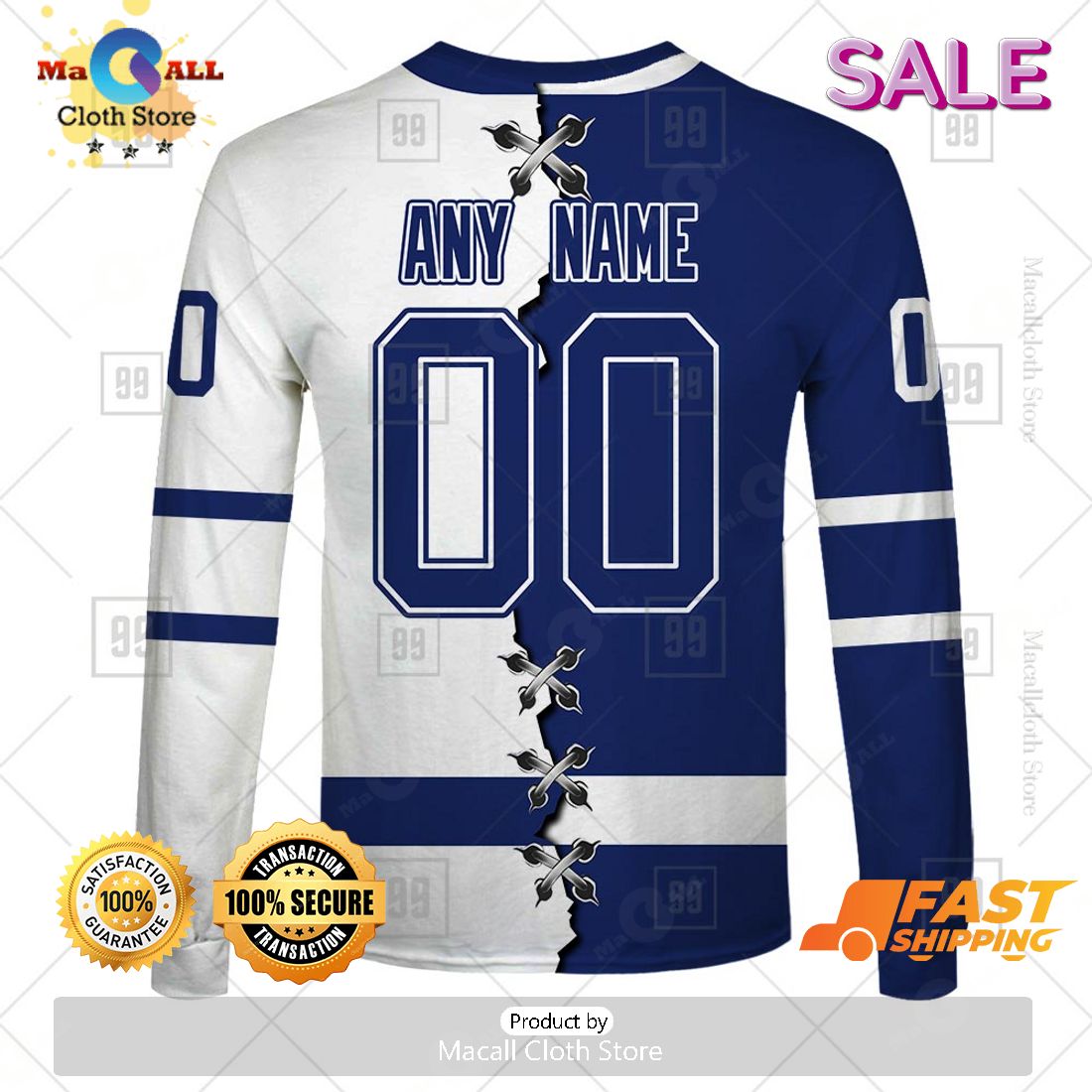 NHL Toronto Maple Leafs Personalized Broken Mix Jersey Style Zip Hoodie, Sweatshirt 3D NHL Toronto Maple Leafs Personalized Broken Mix Jersey Style Zip Hoodie, Sweatshirt 3D