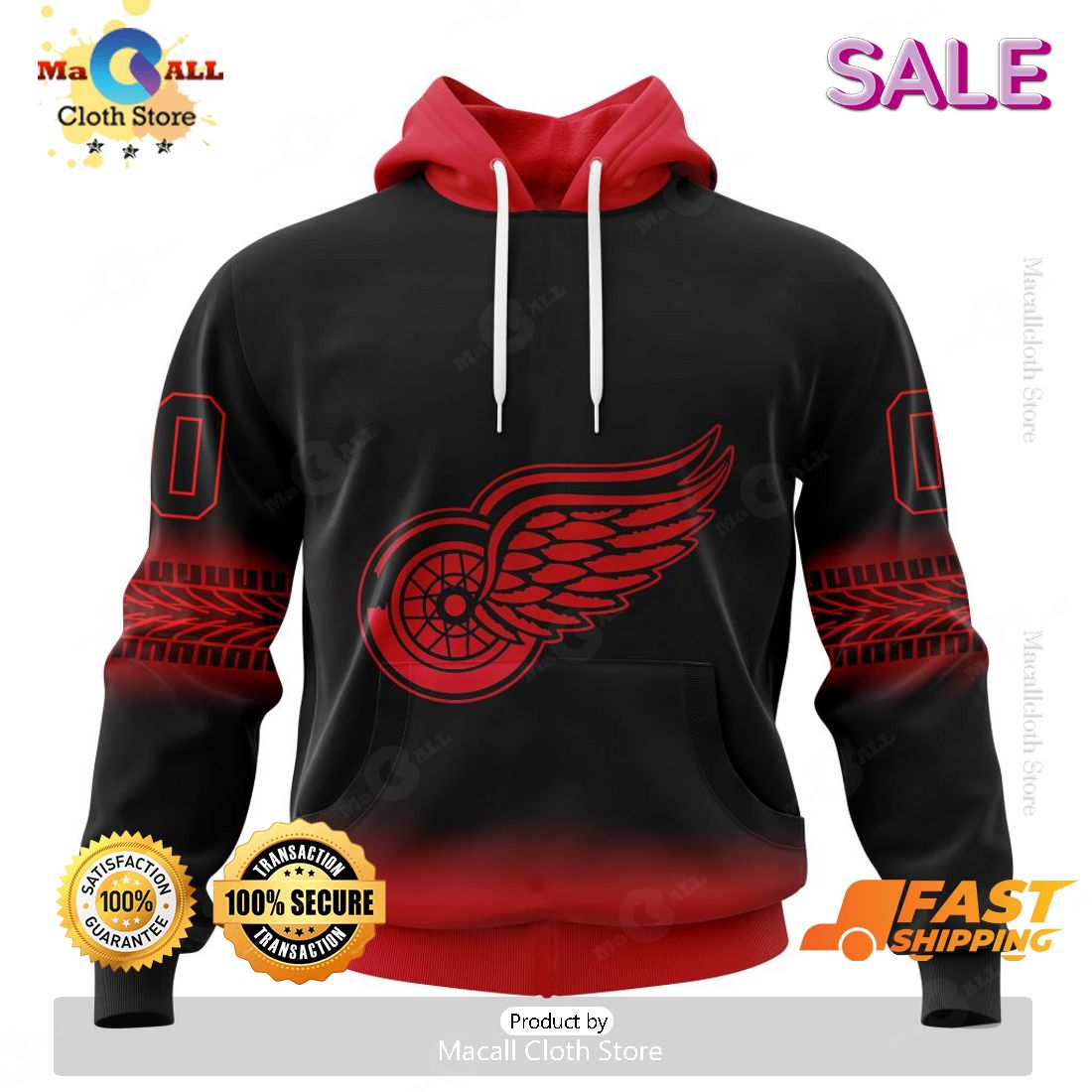 NHL Detroit Red Wings Personalize Gradient Series Concept Kits Zip Hoodie, Sweatshirt 3D NHL Detroit Red Wings Personalize Gradient Series Concept Kits Zip Hoodie, Sweatshirt 3D
