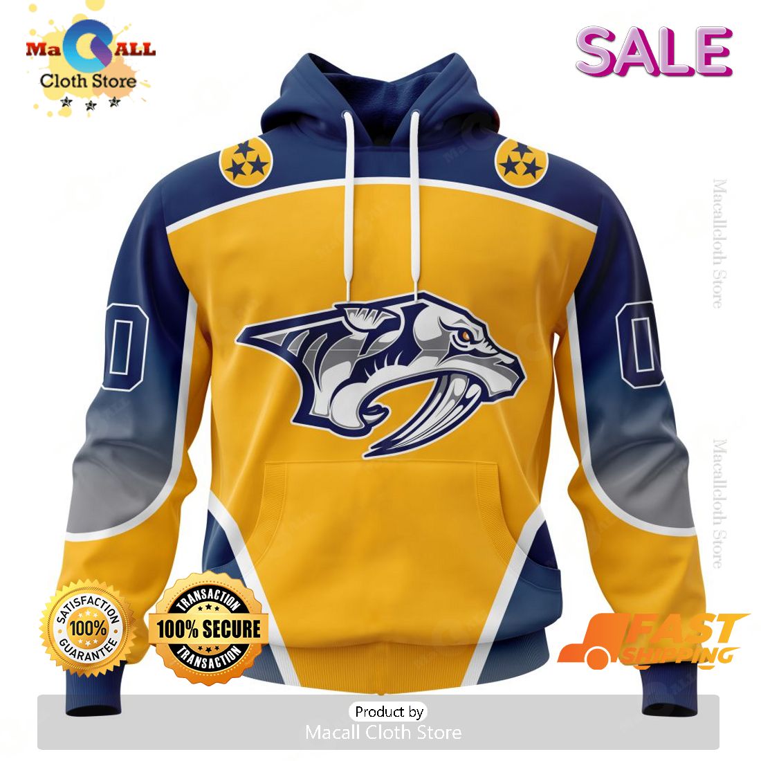NHL Nashville Predators Personalize Gradient Series Concept Kits Zip Hoodie, Sweatshirt 3D NHL Nashville Predators Personalize Gradient Series Concept Kits Zip Hoodie, Sweatshirt 3D