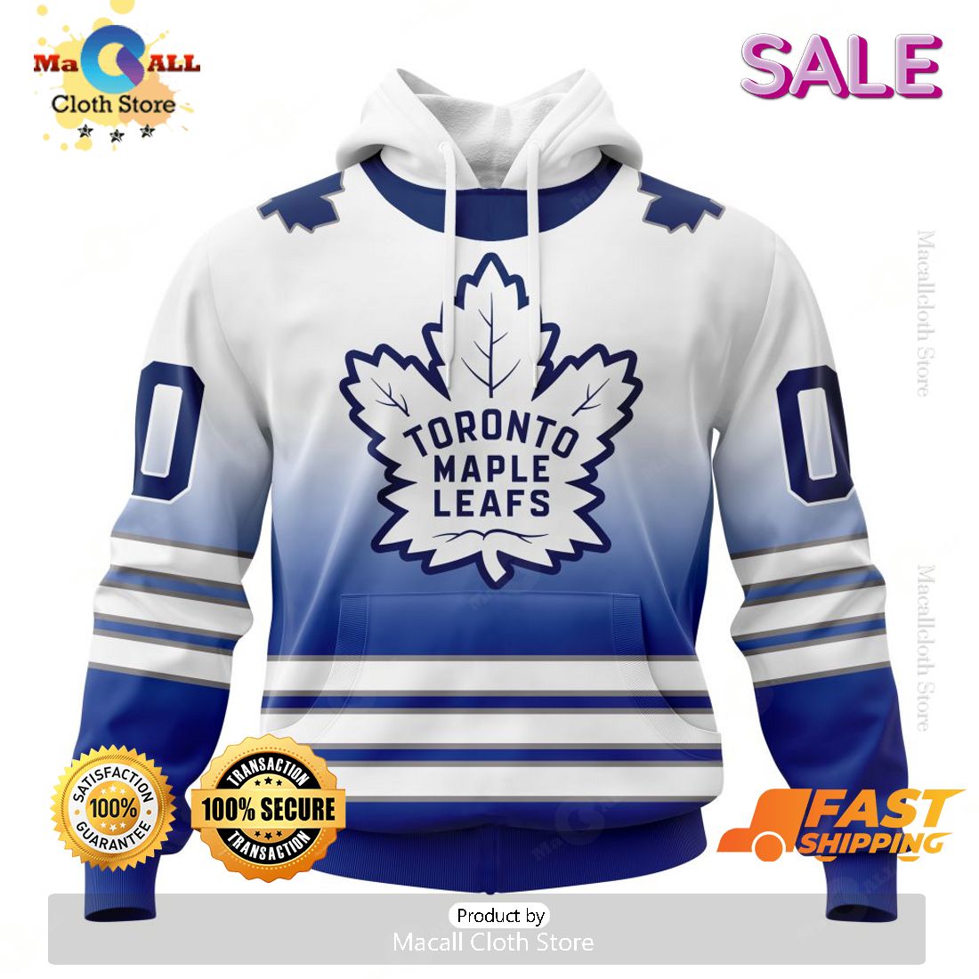 NHL Toronto Maple Leafs Personalize Gradient Series Concept Kits Zip Hoodie, Sweatshirt 3D NHL Toronto Maple Leafs Personalize Gradient Series Concept Kits Zip Hoodie, Sweatshirt 3D