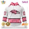 Personalized NFL Baltimore Ravens Special Pink Design Fight Breast Cancer Zip Hoodie, Sweatshirt 3D