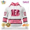 Personalized NFL Cincinnati Bengals Special Pink Design Fight Breast Cancer Zip Hoodie, Sweatshirt 3D