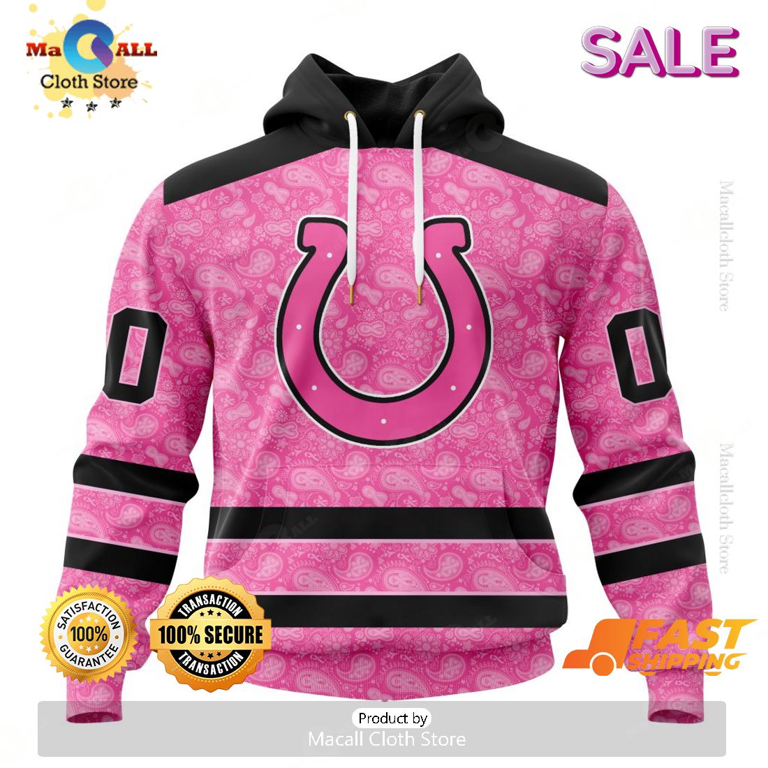 Personalized NFL Indianapolis Colts Special Pink Design Fight Breast Cancer Zip Hoodie, Sweatshirt 3D Personalized NFL Indianapolis Colts Special Pink Design Fight Breast Cancer Zip Hoodie, Sweatshirt 3D