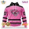 Personalized NFL Jacksonville Jaguars Special White Design Fight Breast Cancer Zip Hoodie, Sweatshirt 3D