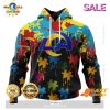 Personalized NFL Los Angeles Chargers Special White Design Fight Breast Cancer Zip Hoodie, Sweatshirt 3D