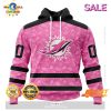 Personalized NFL Los Angeles Rams Special White Design Fight Breast Cancer Zip Hoodie, Sweatshirt 3D