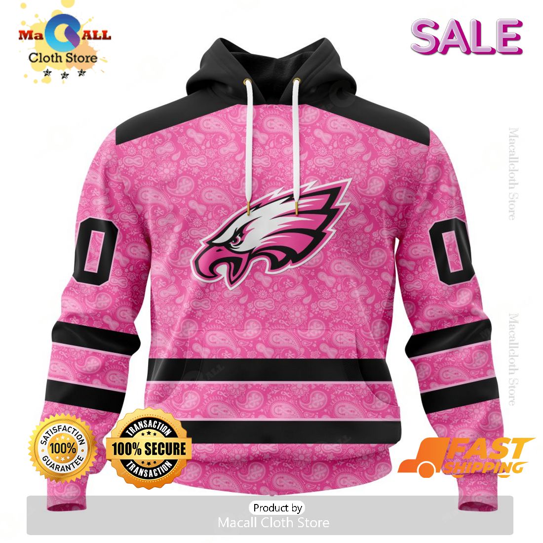 Personalized NFL Philadelphia Eagles Special Pink Design Fight Breast Cancer Zip Hoodie, Sweatshirt 3D Personalized NFL Philadelphia Eagles Special Pink Design Fight Breast Cancer Zip Hoodie, Sweatshirt 3D
