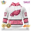Personalized NFL Philadelphia Eagles Special Pink Design Fight Breast Cancer Zip Hoodie, Sweatshirt 3D