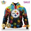 Personalized NFL Pittsburgh Steelers Special Pink Design Fight Breast Cancer Zip Hoodie, Sweatshirt 3D