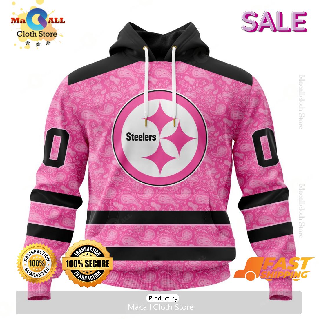 Personalized NFL Pittsburgh Steelers Special Pink Design Fight Breast Cancer Zip Hoodie, Sweatshirt 3D Personalized NFL Pittsburgh Steelers Special Pink Design Fight Breast Cancer Zip Hoodie, Sweatshirt 3D