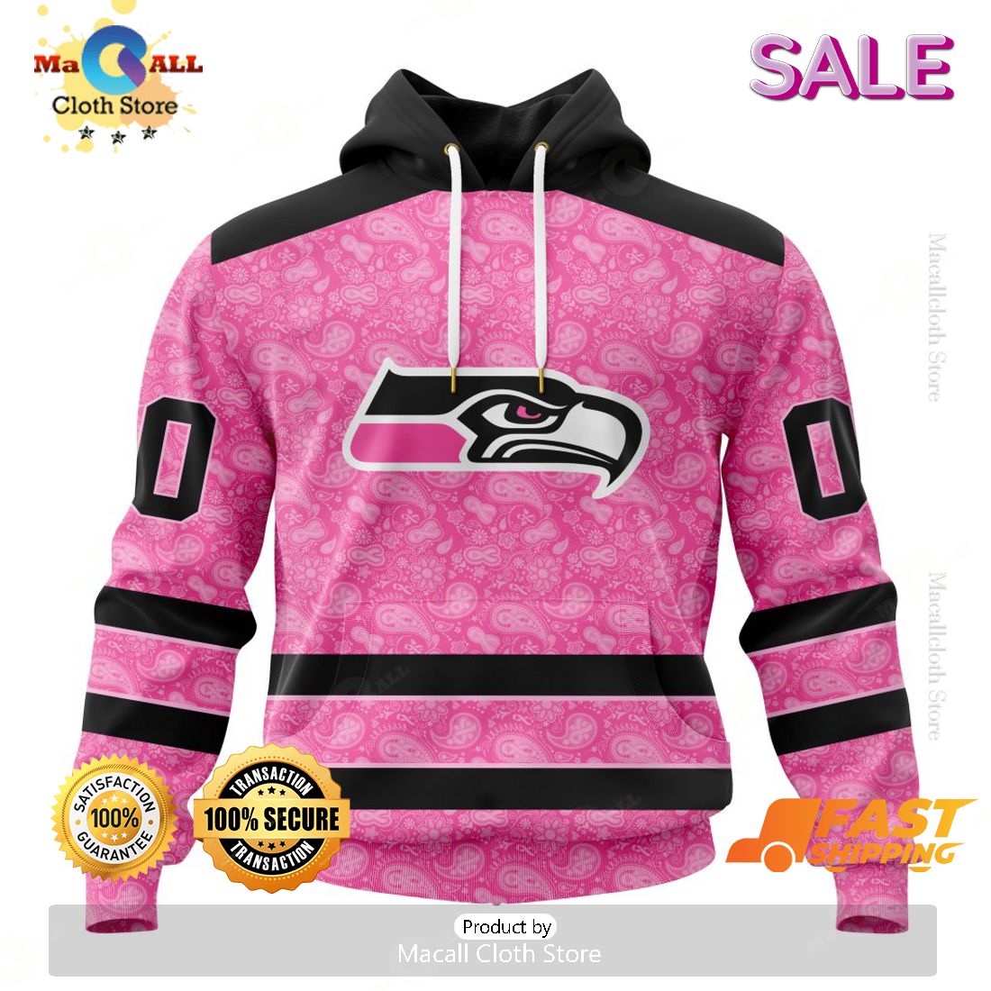 Personalized NFL Seattle Seahawks Special Pink Design Fight Breast Cancer Zip Hoodie, Sweatshirt 3D Personalized NFL Seattle Seahawks Special Pink Design Fight Breast Cancer Zip Hoodie, Sweatshirt 3D