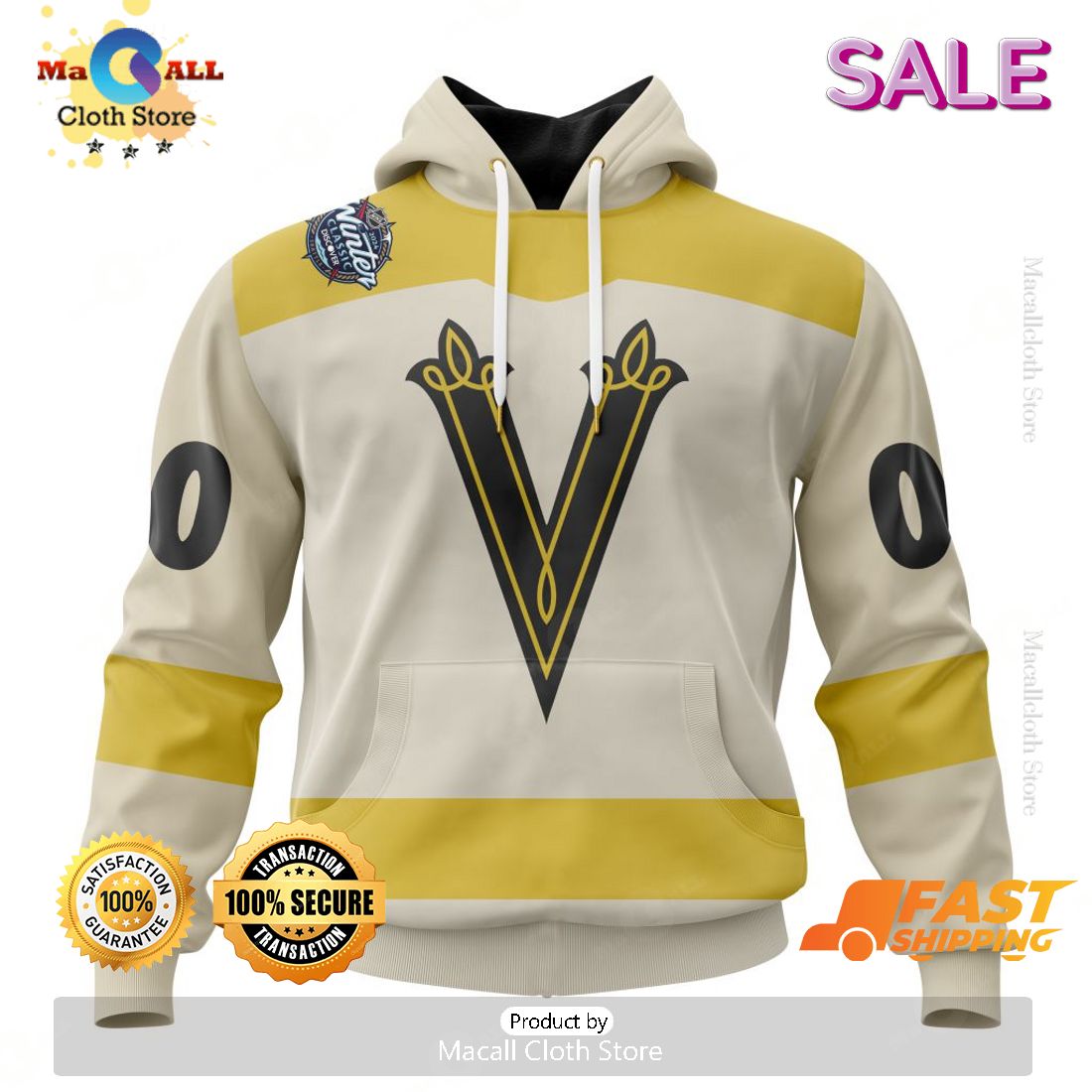 NHL Vegas Golden Knights 2024 Winter Classic Customized Kits Hoodie 3D