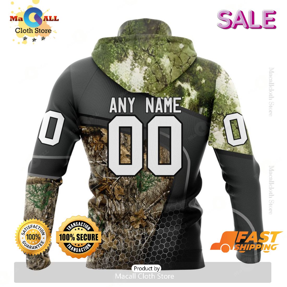 Personalized NHL Tampa Bay Lightning Special Hunting Camo Design Hoodie 3D Personalized NHL Tampa Bay Lightning Special Hunting Camo Design Hoodie 3D