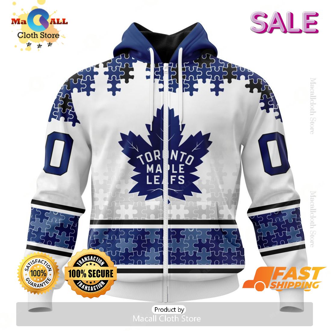 Personalized NHL Toronto Maple Leafs Special Autism Awareness Hoodie 3D