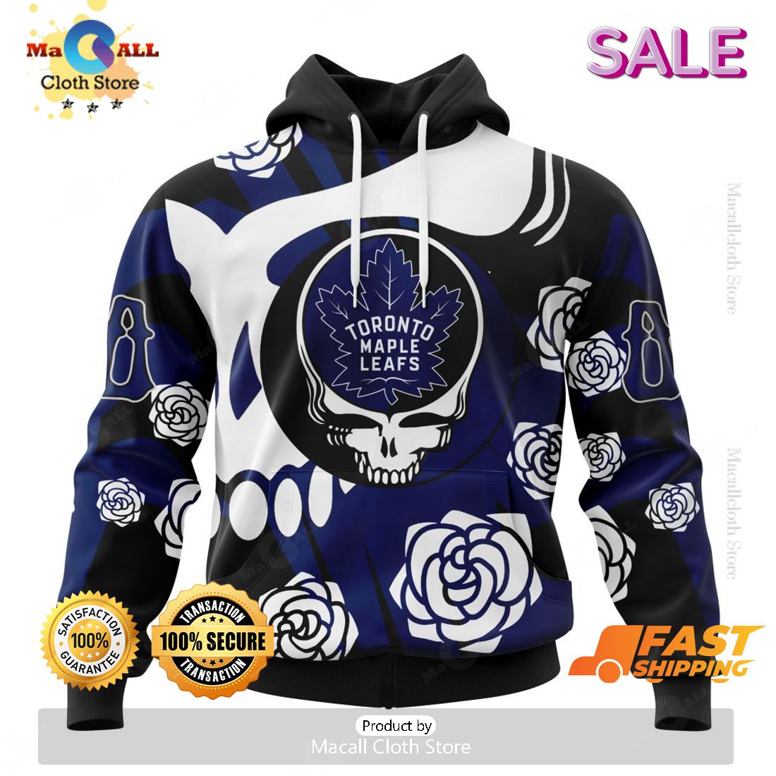 Personalized NHL Toronto Maple Leafs Special Grateful Dead Hoodie 3D