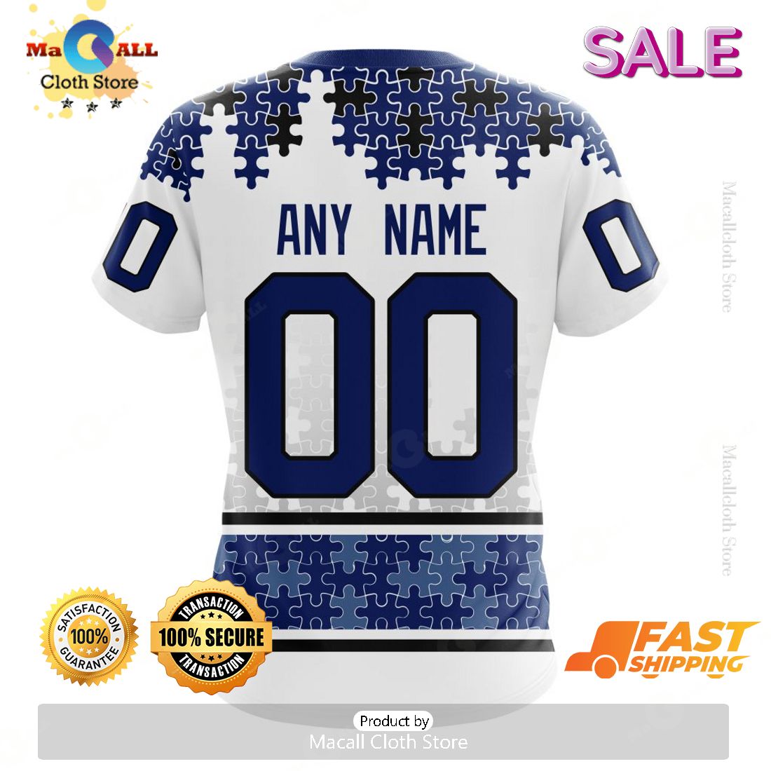 Personalized NHL Vancouver Canucks Special Autism Awareness Hoodie 3D Personalized NHL Vancouver Canucks Special Autism Awareness Hoodie 3D