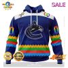 SALE Personalized NHL Columbus Blue Jackets Special Lavender Hockey Fight Cancer Hoodie 3D