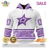SALE Personalized NHL Colorado Avalanche Special Black And Lavender Hockey Fight Cancer Hoodie 3D