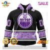 SALE Personalized NHL Los Angeles Kings Special Lavender Hockey Fight Cancer Hoodie 3D