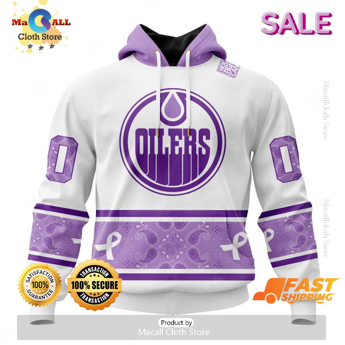 SALE Personalized NHL Edmonton Oilers Special Lavender Hockey Fight Cancer Hoodie 3D SALE Personalized NHL Edmonton Oilers Special Lavender Hockey Fight Cancer Hoodie 3D