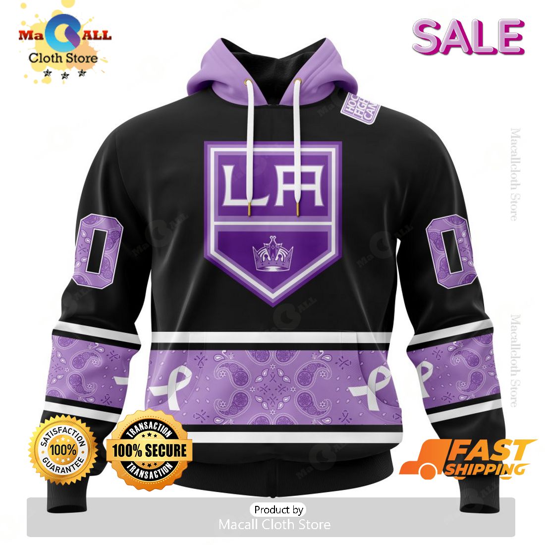 SALE Personalized NHL Los Angeles Kings Special Black And Lavender Hockey Fight Cancer Hoodie 3D SALE Personalized NHL Los Angeles Kings Special Black And Lavender Hockey Fight Cancer Hoodie 3D