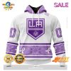 SALE Personalized NHL Minnesota Wild Special Black And Lavender Hockey Fight Cancer Hoodie 3D