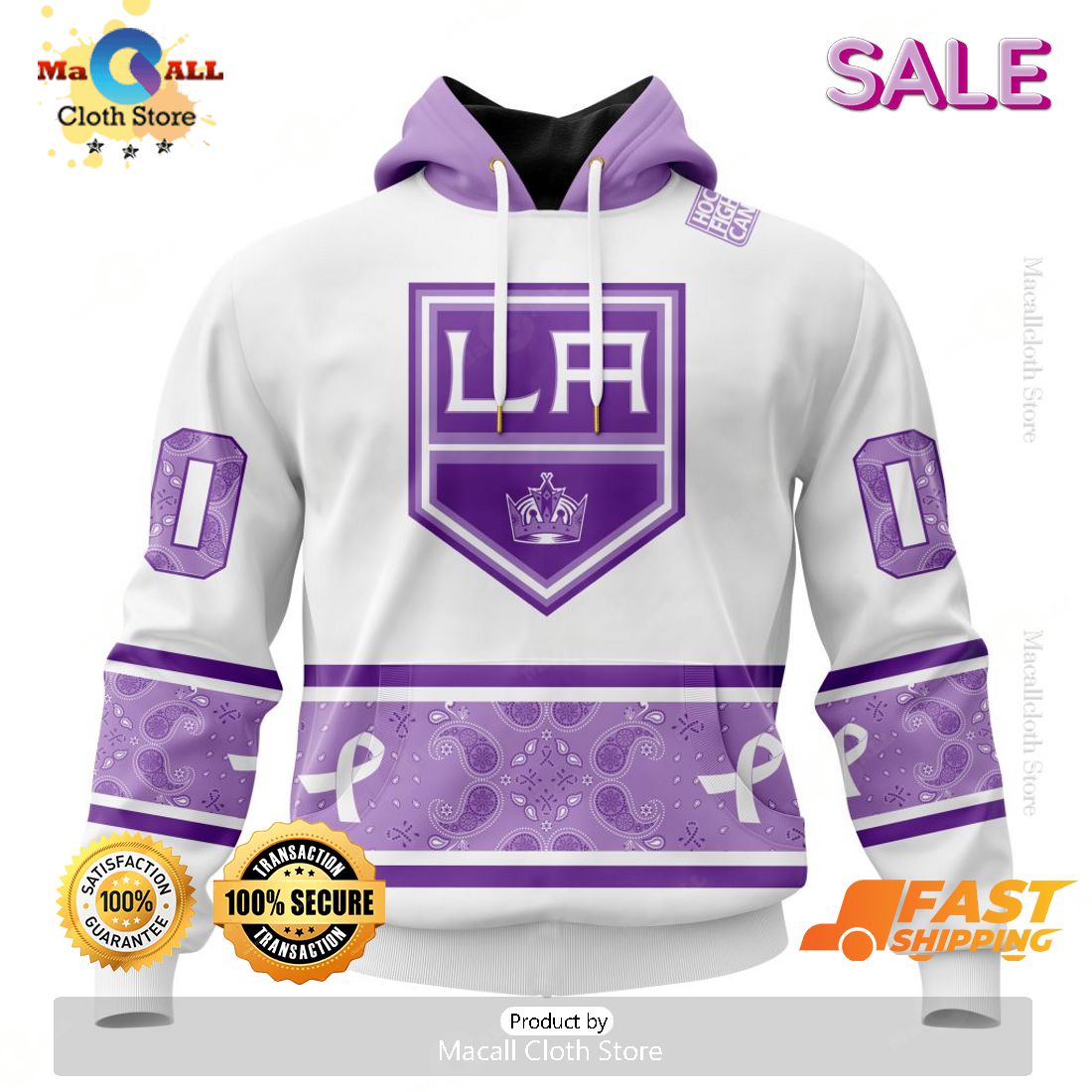 SALE Personalized NHL Los Angeles Kings Special Lavender Hockey Fight Cancer Hoodie 3D SALE Personalized NHL Los Angeles Kings Special Lavender Hockey Fight Cancer Hoodie 3D