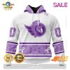 SALE Personalized NHL Ottawa Senators Special Black And Lavender Hockey Fight Cancer Hoodie 3D