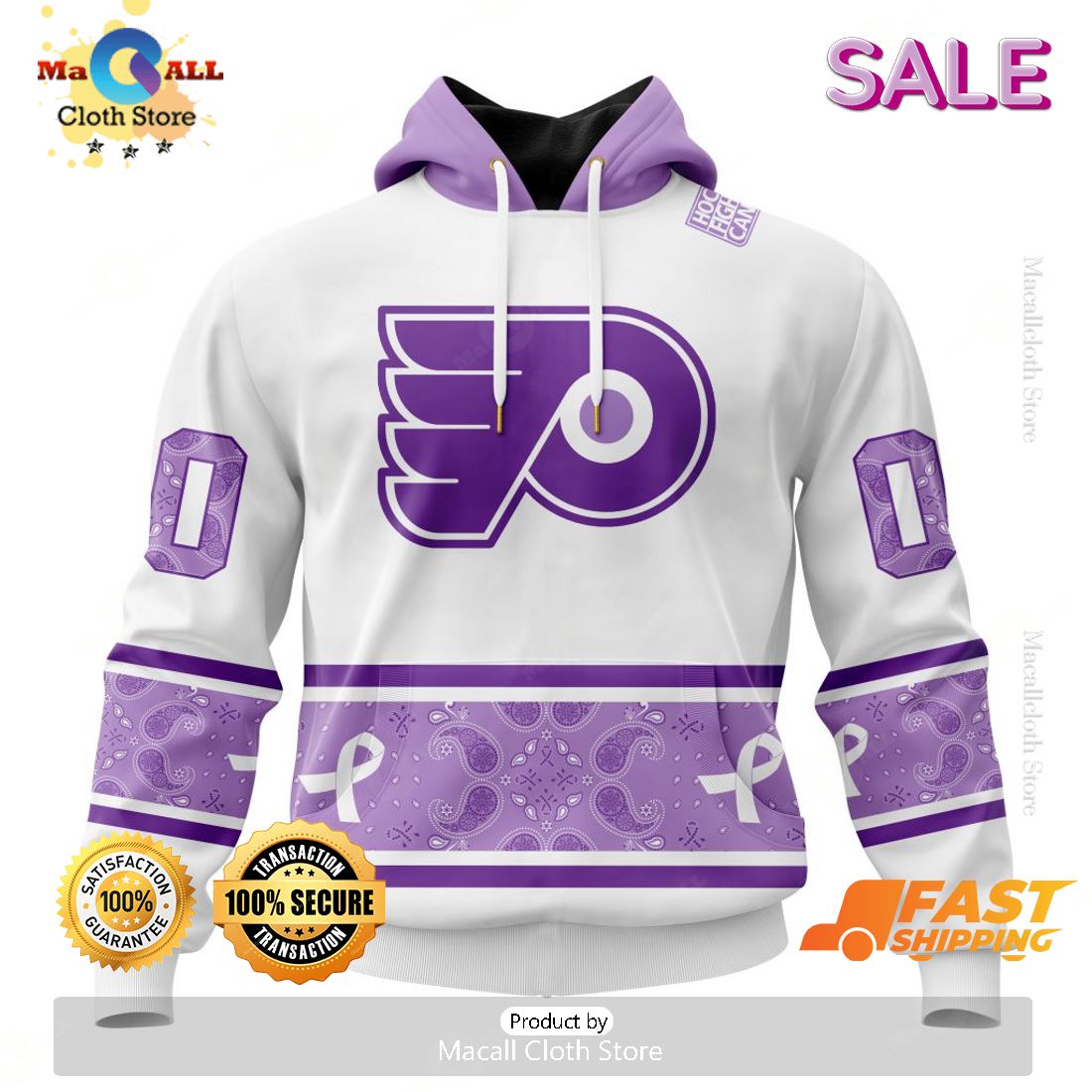 SALE Personalized NHL Philadelphia Flyers Special Lavender Hockey Fight Cancer Hoodie 3D SALE Personalized NHL Philadelphia Flyers Special Lavender Hockey Fight Cancer Hoodie 3D