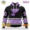 SALE Personalized NHL St. Louis Blues Special Lavender Hockey Fight Cancer Hoodie 3D