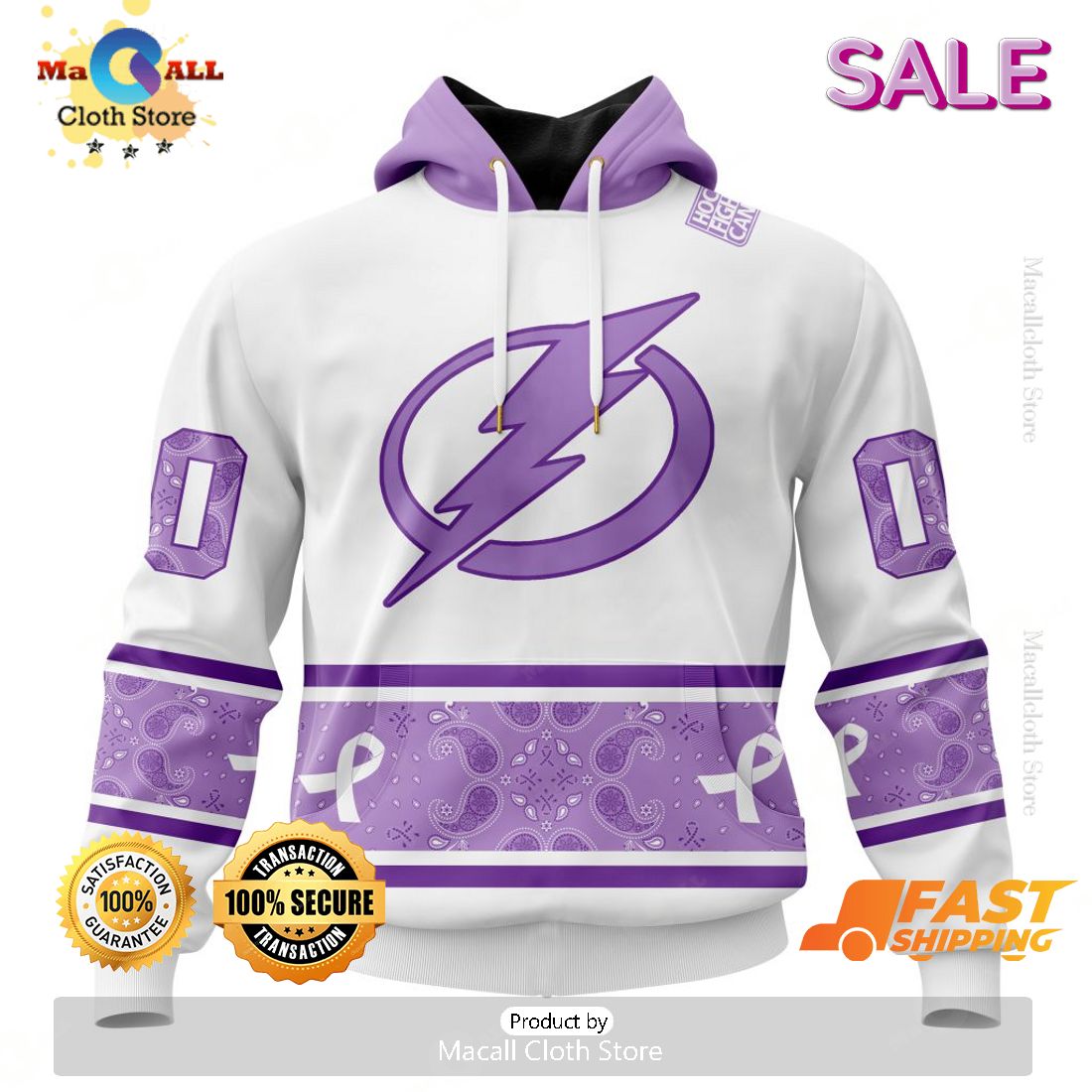 SALE Personalized NHL Tampa Bay Lightning Special Lavender Hockey Fight Cancer Hoodie 3D SALE Personalized NHL Tampa Bay Lightning Special Lavender Hockey Fight Cancer Hoodie 3D