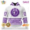SALE Personalized NHL Washington Capitals Special Black And Lavender Hockey Fight Cancer Hoodie 3D