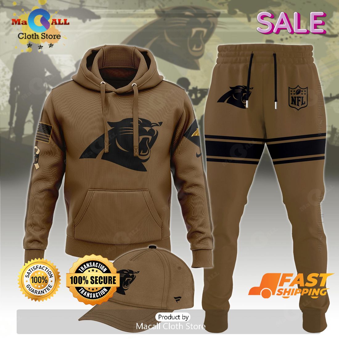 Carolina Panthers Salute To Service Veterans Day Hoodie 3D, Long Pant