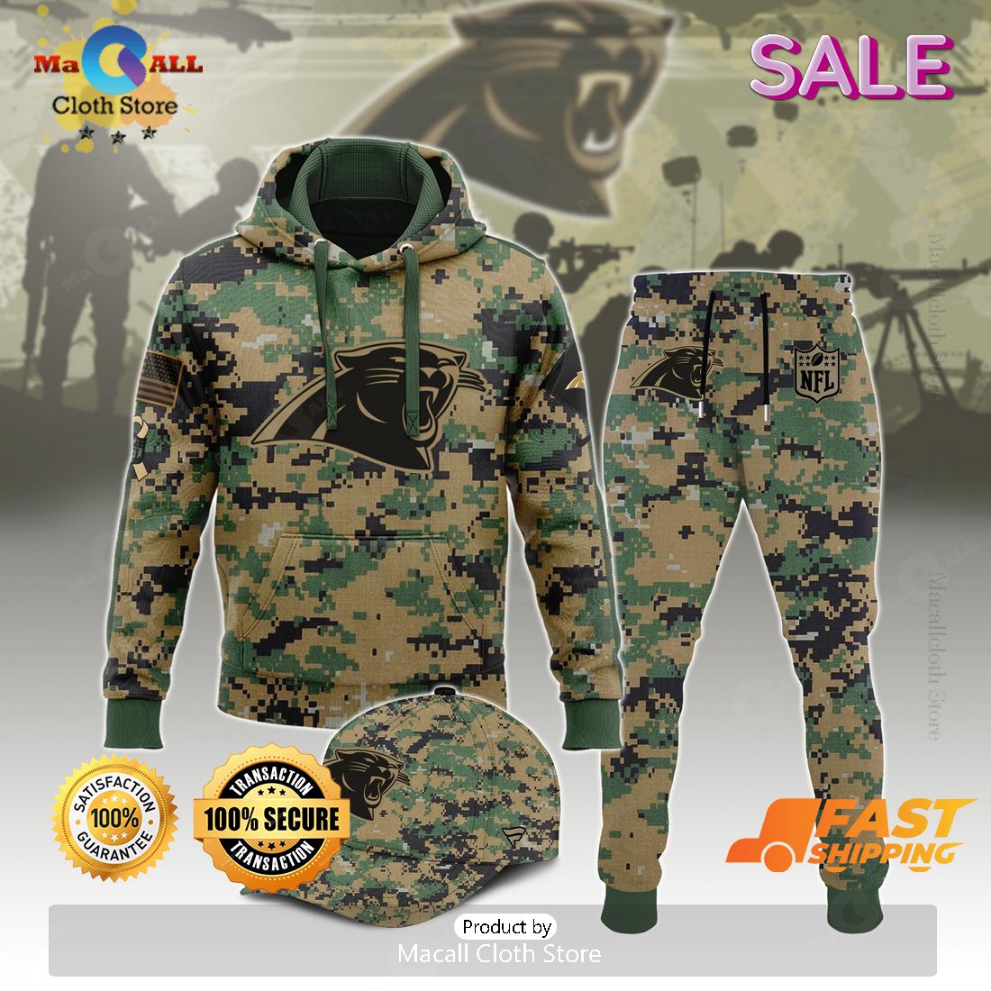 Carolina Panthers Veteran For Veteran Army Design Hoodie 3D, Long Pant Carolina Panthers Veteran For Veteran Army Design Hoodie 3D, Long Pant