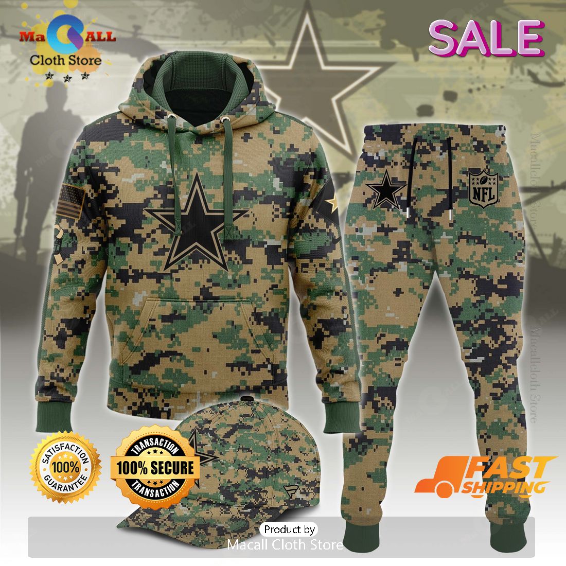Dallas Cowboys For Veteran Army Design Hoodie 3D, Long Pant Dallas Cowboys For Veteran Army Design Hoodie 3D, Long Pant