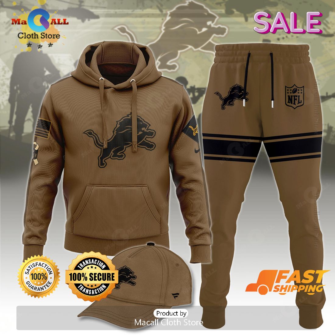 Detroit Lions Salute To Service Veterans Day Hoodie 3D, Long Pant Detroit Lions Salute To Service Veterans Day Hoodie 3D, Long Pant