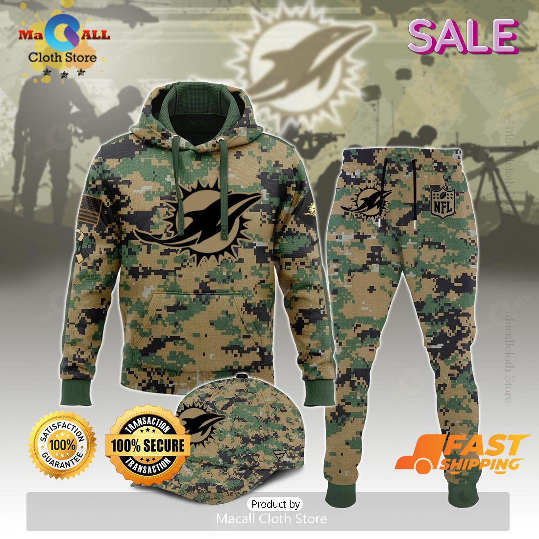 Miami Dolphins Veteran For Veteran Army Design Hoodie 3D, Long Pant Miami Dolphins Veteran For Veteran Army Design Hoodie 3D, Long Pant