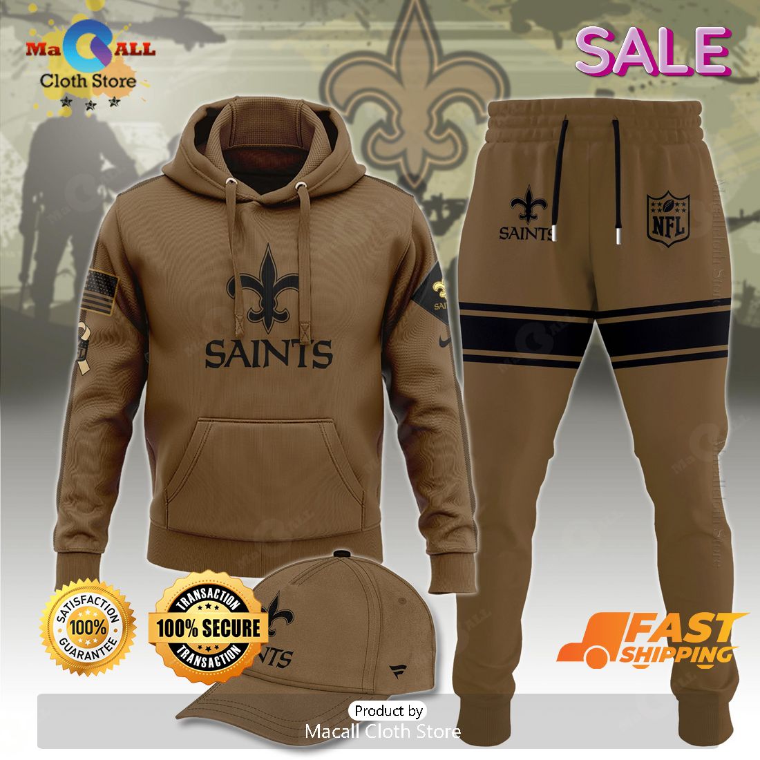 New Orleans Saints Salute To Service Veterans Day Hoodie 3D, Long Pant New Orleans Saints Salute To Service Veterans Day Hoodie 3D, Long Pant