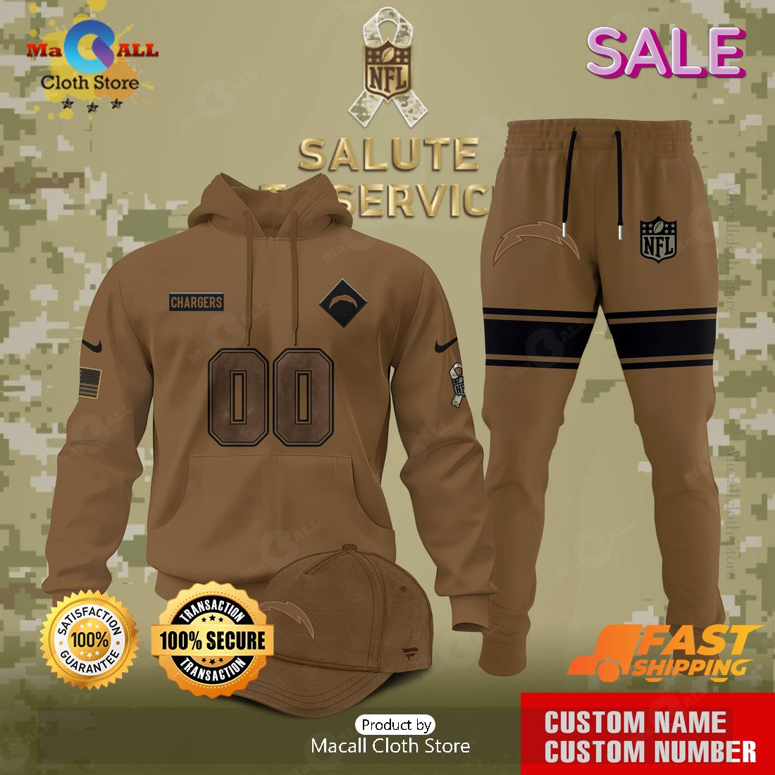Personalized Los Angeles Chargers Salute To Service Veterans Day Hoodie 3D, Long Pant Personalized Los Angeles Chargers Salute To Service Veterans Day Hoodie 3D, Long Pant